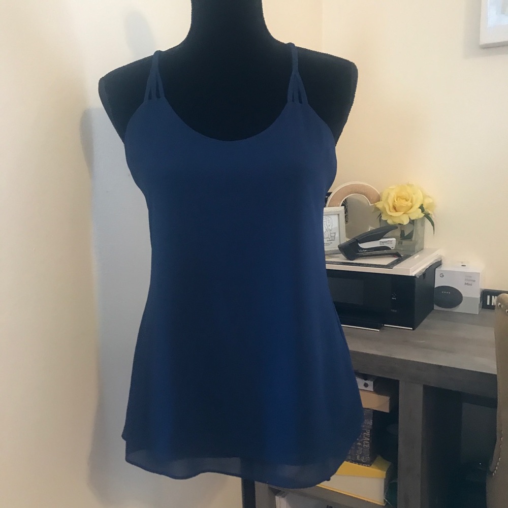 Naked Zebra Blue Spaghetti Strap Top